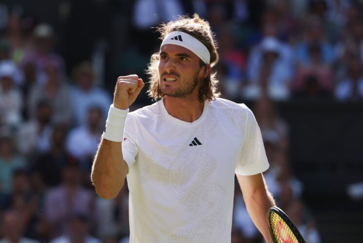 Wimbledon: Stefanos Tsitsipas comes from two sets down to beat Andy Murray to reach third round 