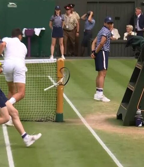 Novak Djokovic fined for smashing net post in Wimbledon final defeat to Carlos Alcaraz