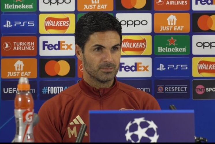 UCL: Arteta Rules Martinelli Out of PSV Clash, Aims for Impressive Group Stage Outing