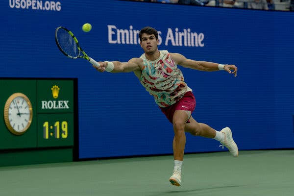 US OPEN: Carlos Alcaraz Moves Past Matteo Arnaldi. to reach quarter finals 