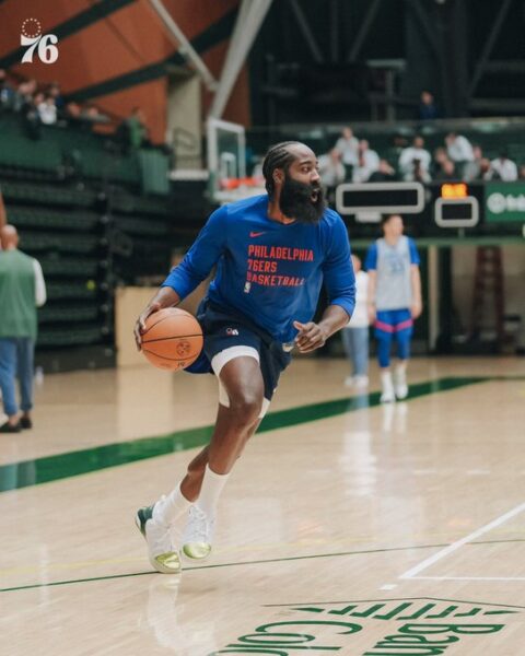 Despite requesting to be traded, Harden rejoins the Sixers’ training camp.