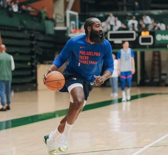 Despite requesting to be traded, Harden rejoins the Sixers’ training camp.