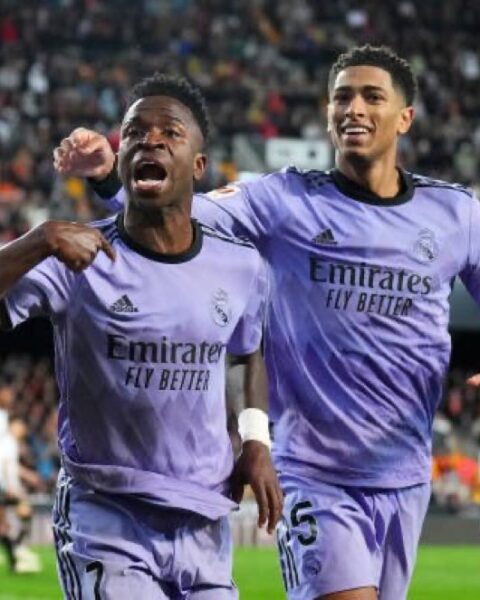 Vinicius brace earns Madrid comeback draw against Valencia 