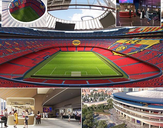 Barcelona displays images of renovated £1.25Billion Camp Nou