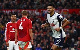 Fernandes sent off as Manchester United lose to Spurs at Old Trafford 