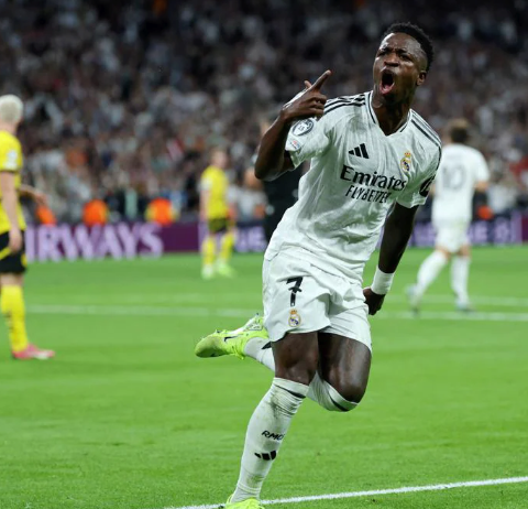 Vinicius hat-trick earns comeback against Dortmund