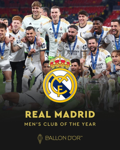 Ballon d’Or: Real Madrid wins 2024 Men’s Club of the Year