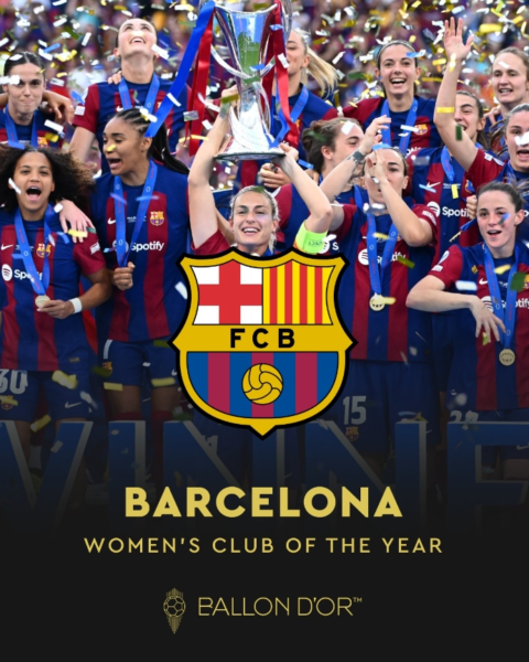 Ballon d’Or: FC Barcelona Femeni named the 2024 Women’s Club of the Year