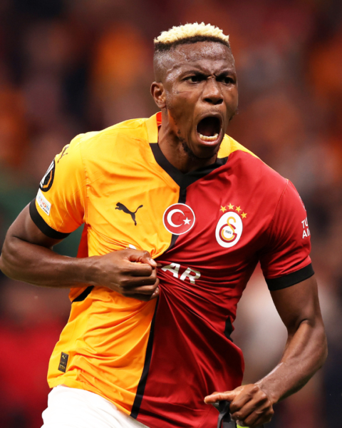 Osimhen nets brace as Galatasaray downs 10-man Tottenham