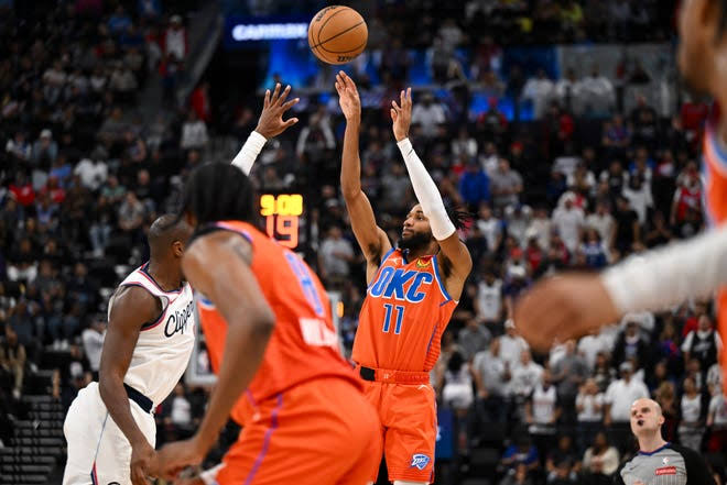 Clippers Fall Short: Thunder Secure 134-128 victory