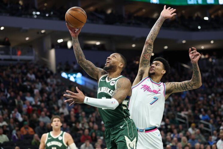 Bucks Blows Past Heat 125-96 Behind Lilliard’s Triple-Double