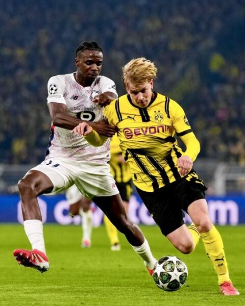 UCL: Dortmund and Lille settle for draw in last-16 first leg